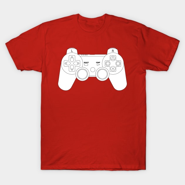 Video Game Inspired Console Playstation 3 Dualshock Gamepad T-Shirt by rayrayray90